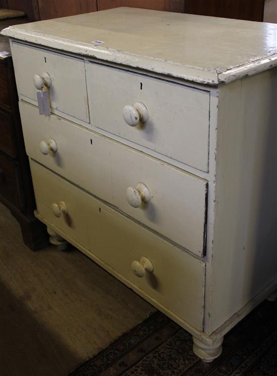 Victorian painted pine chest of drawers